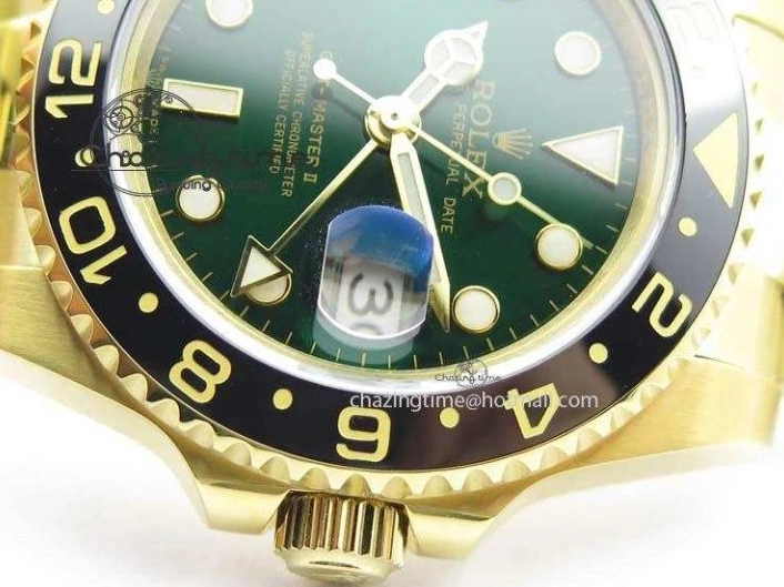 GMT-Master Bezel On Bracelet YG II Bp-Maker Green Ceramic YG A3186 116718LN Dial 1002